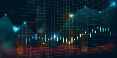 mercato azionario forex trading grafico investimento finanziario concetto aziendale tendenze economiche e finanziarie foto