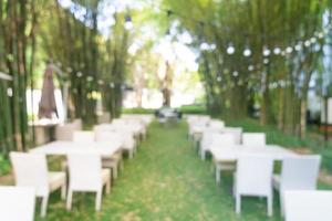 sfocatura astratta ristorante all'aperto per lo sfondo foto