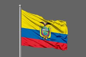 bandiera sventolante dell'ecuador foto