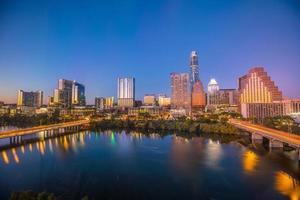 skyline del centro di austin, texas foto