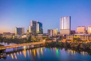 skyline del centro di austin, texas foto