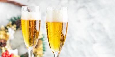 spumante bicchiere di champagne vacanze cocktail party di natale vino