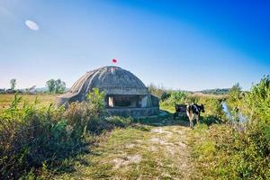 vecchio bunker in albania foto