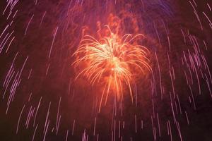 fuochi d'artificio nel cielo notturno. foto