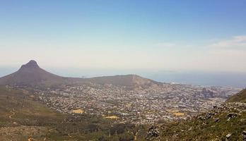 vista panoramica di tutta la costa di città del capo. foto