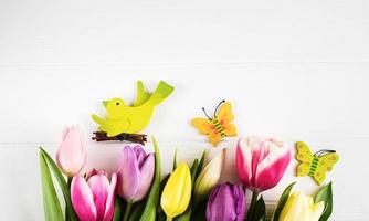 fiori di tulipani primaverili foto