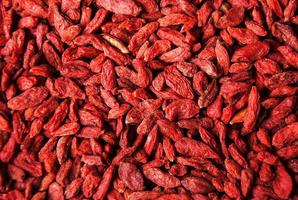 sfondo di bacche di goji essiccate foto