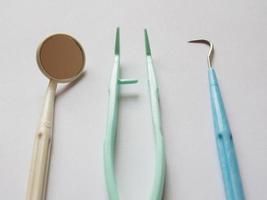 kit di strumenti del dentista foto