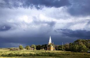 prateria nuvole temporalesche canada foto