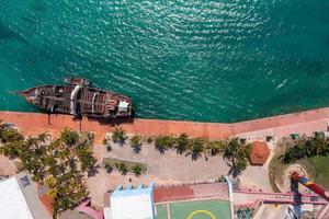 veduta aerea della nave pirata jolly roger foto