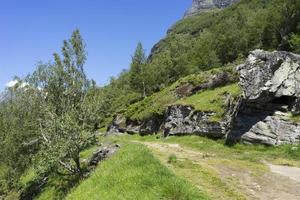 geiranger è un piccolo villaggio turistico nella regione di Sunnmore della Norvegia. foto