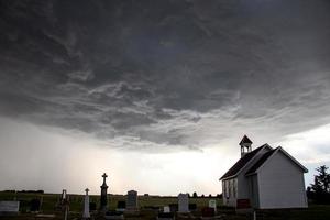 prateria nuvole temporalesche canada foto