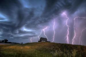 prateria nuvole temporalesche canada foto