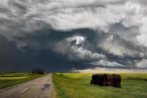 prateria nuvole temporalesche canada foto