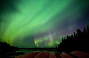 aurora boreale canada foto