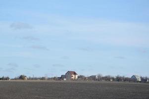 panorama del campo agricolo in inverno foto