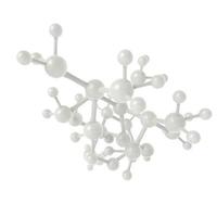 molecola bianca 3d su sfondo bianco foto