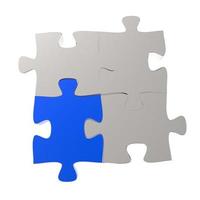 3d puzzle partnership come concetto foto