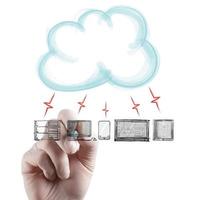 un diagramma di cloud computing foto