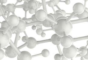molecola colore bianco 3d foto