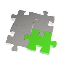 3d puzzle partnership come concetto foto