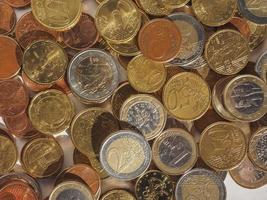sfondo di monete in euro