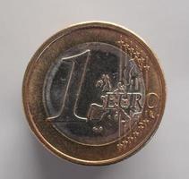 una moneta da un euro foto
