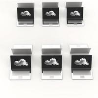 cloud computing 3d segno sul computer portatile come concetto foto