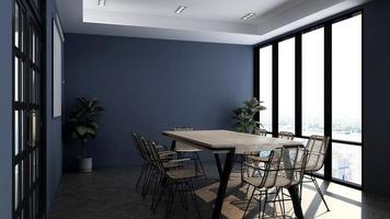 3d rendono moderno modello di sala riunioni - design d'interni per ufficio foto