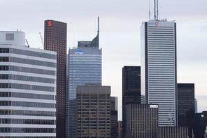 skyline di toronto dal tetto foto