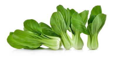 verdure bok choy su sfondo bianco foto