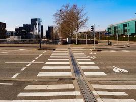 la città vuota di Strasburgo. tempo di quarantena. epidemia di coronavirus. nessuno. foto