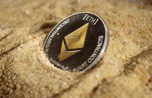 moneta di criptovaluta ethereum foto