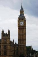 famoso big ben, noto anche come elizabeth tower, torre dell'orologio al palazzo di westminster a londra, regno unito, regno unito. punto di riferimento di londra. foto