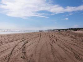 parangtritis spiaggia nel pomeriggio al tramonto foto