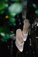 lussuose scarpe da sposa marroni foto