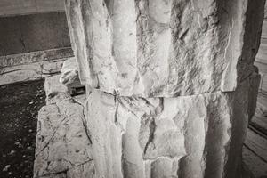 acropoli di atene rovine dettagli sculture grecia capitale atene grecia. foto