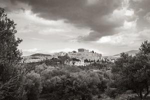 acropoli di atene rovine partenone grecia capitale atene in grecia. foto