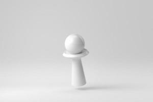 moderno minimale astratto su sfondo bianco. concetto minimo di carta. rendering 3d. foto