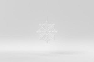 buon Natale. elementi di natale appeso linea su uno sfondo bianco. concetto minimo. monocromo. rendering 3d. foto