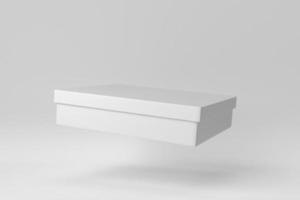 scatole di imballaggio su sfondo bianco. modello di progettazione, mock up. rendering 3d. foto