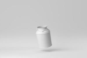 vaso in ceramica su sfondo bianco. concetto minimo. rendering 3d. foto