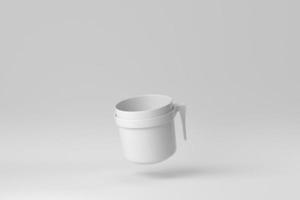 tazza di caffè su sfondo bianco. modello di progettazione, mock up. rendering 3d. foto