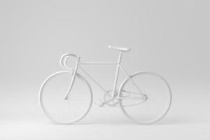 bici da strada su sfondo bianco. modello di progettazione, mock up. rendering 3d. foto