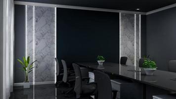 3d rendono moderno modello di sala riunioni - design d'interni per ufficio foto