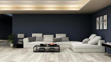 moderno soggiorno interior design concept - confortevole sala relax nel rendering 3d foto