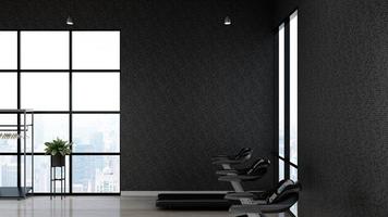 moderna palestra interior design - moderno concetto minimalista nel rendering 3d foto