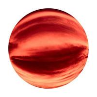 sfera del cielo rosso isolata over white foto
