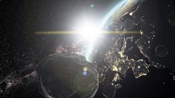 terra e asteroidi foto