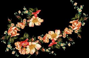 fiori e piante desingn tessile floreale botanico stampa digitale foto